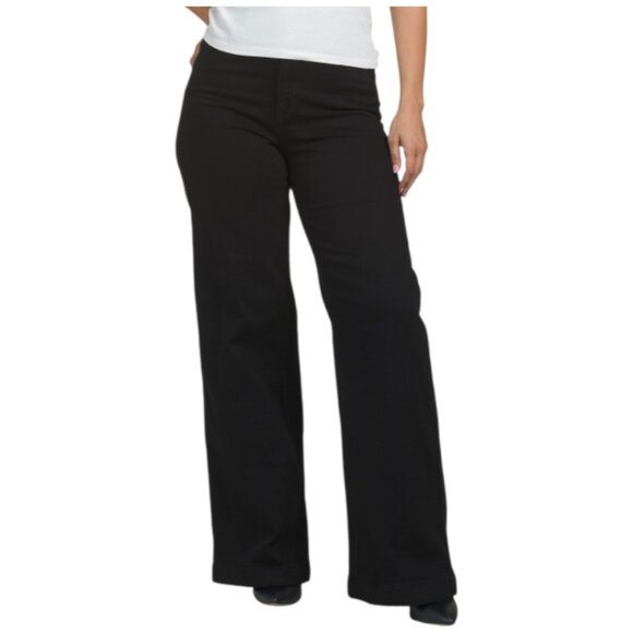 JOE'S Pants - JOE'S Black Rinse Wide Leg Full Length Trousers